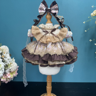 DANI原创手工20cm棉花娃娃衣服着替公主裙玲娜贝儿饼饼着替拉布布