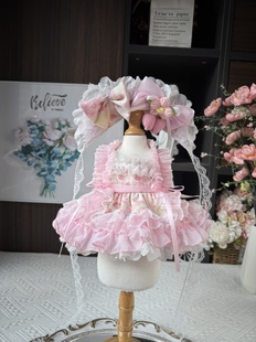 原创星黛露玲娜贝儿高端手工定制粉色蝶舞重工裙莉娜熊饼饼公主裙