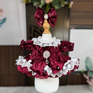 原创圣诞节毛绒玩具衣服20cm棉花娃娃裙子星黛露玲娜贝儿高定礼服