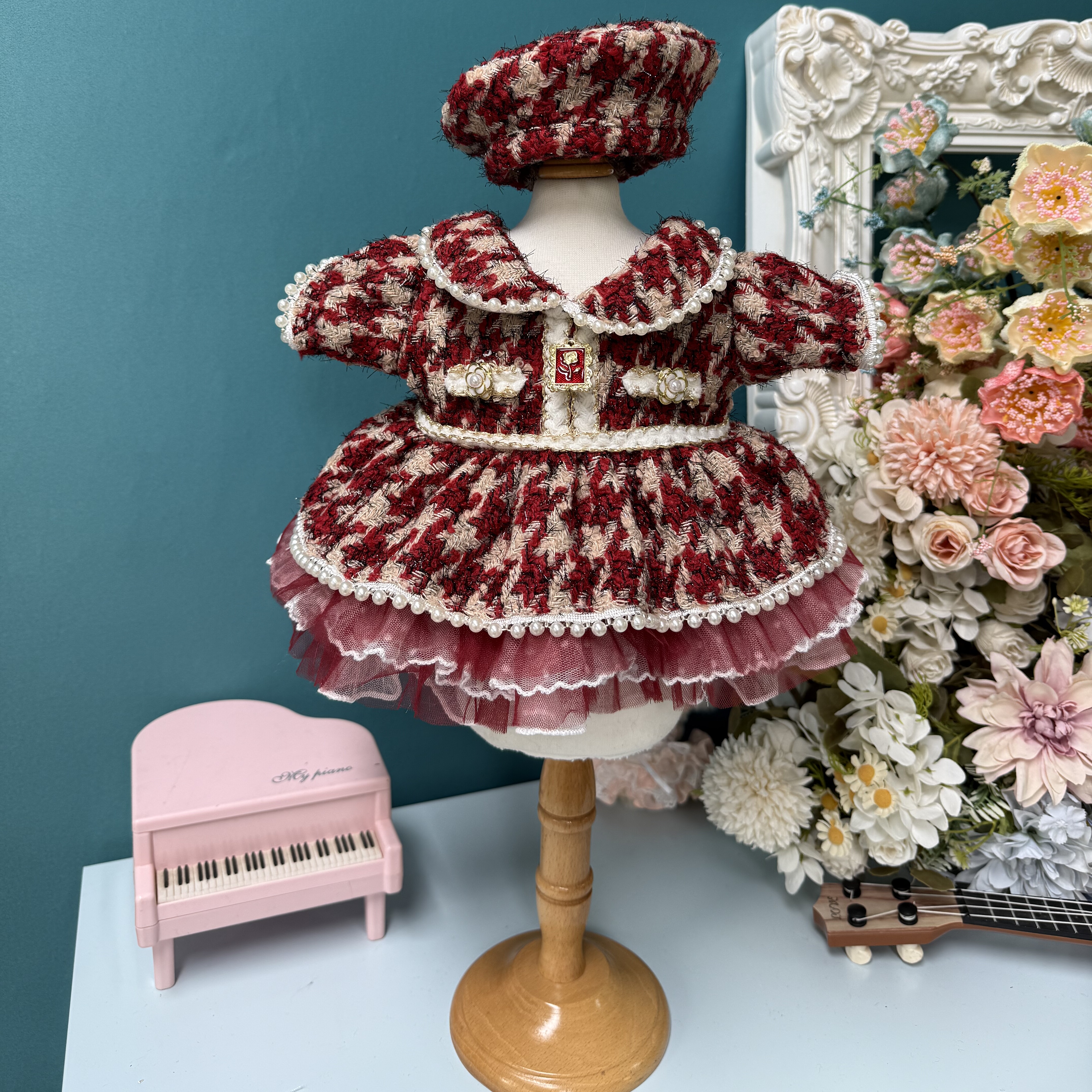 DANI高定手工娃衣定制毛绒玩偶裙