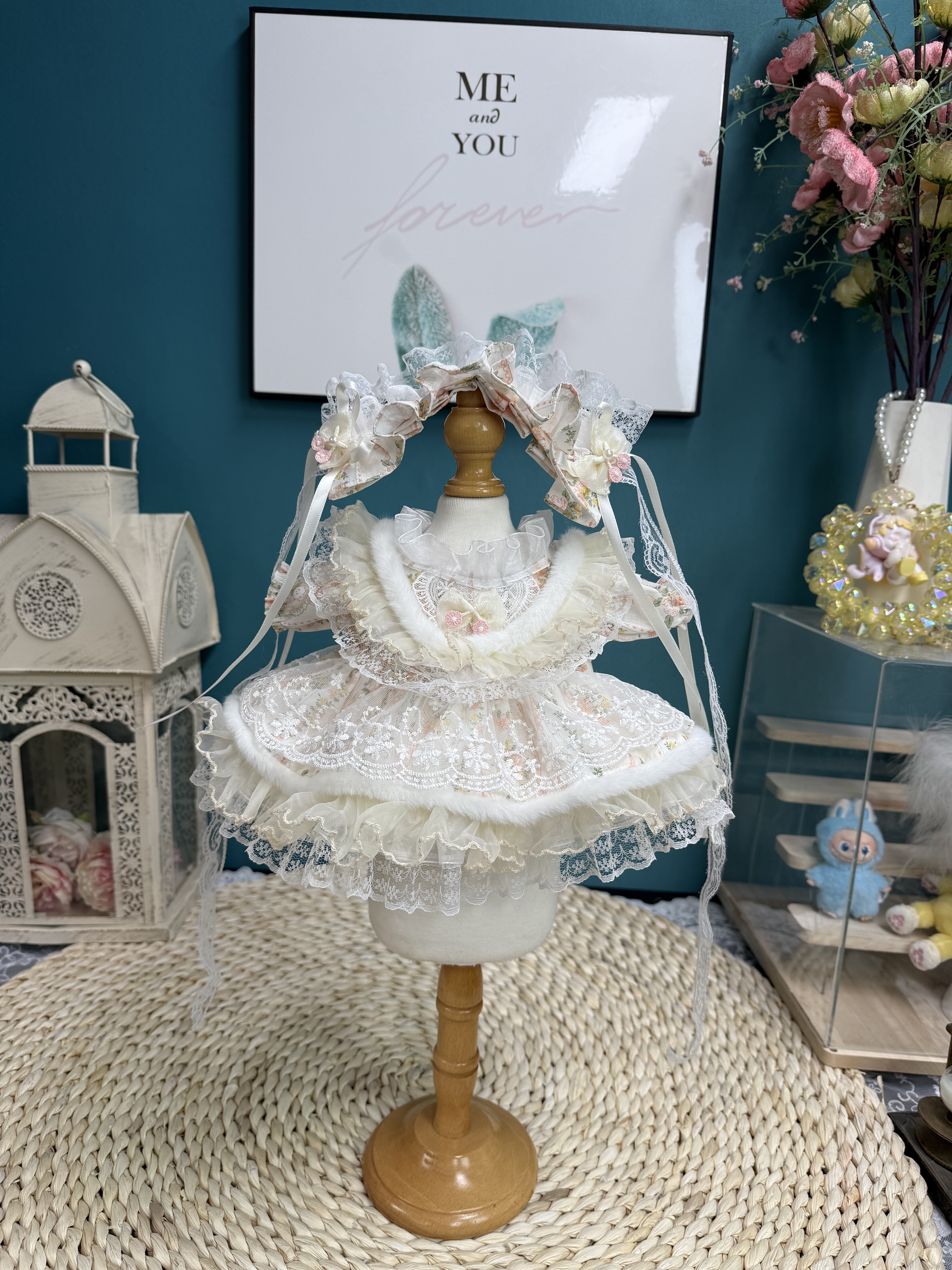 DANI高定手工小香风13英寸星黛露40cm棉花娃娃衣服大头公主裙着替