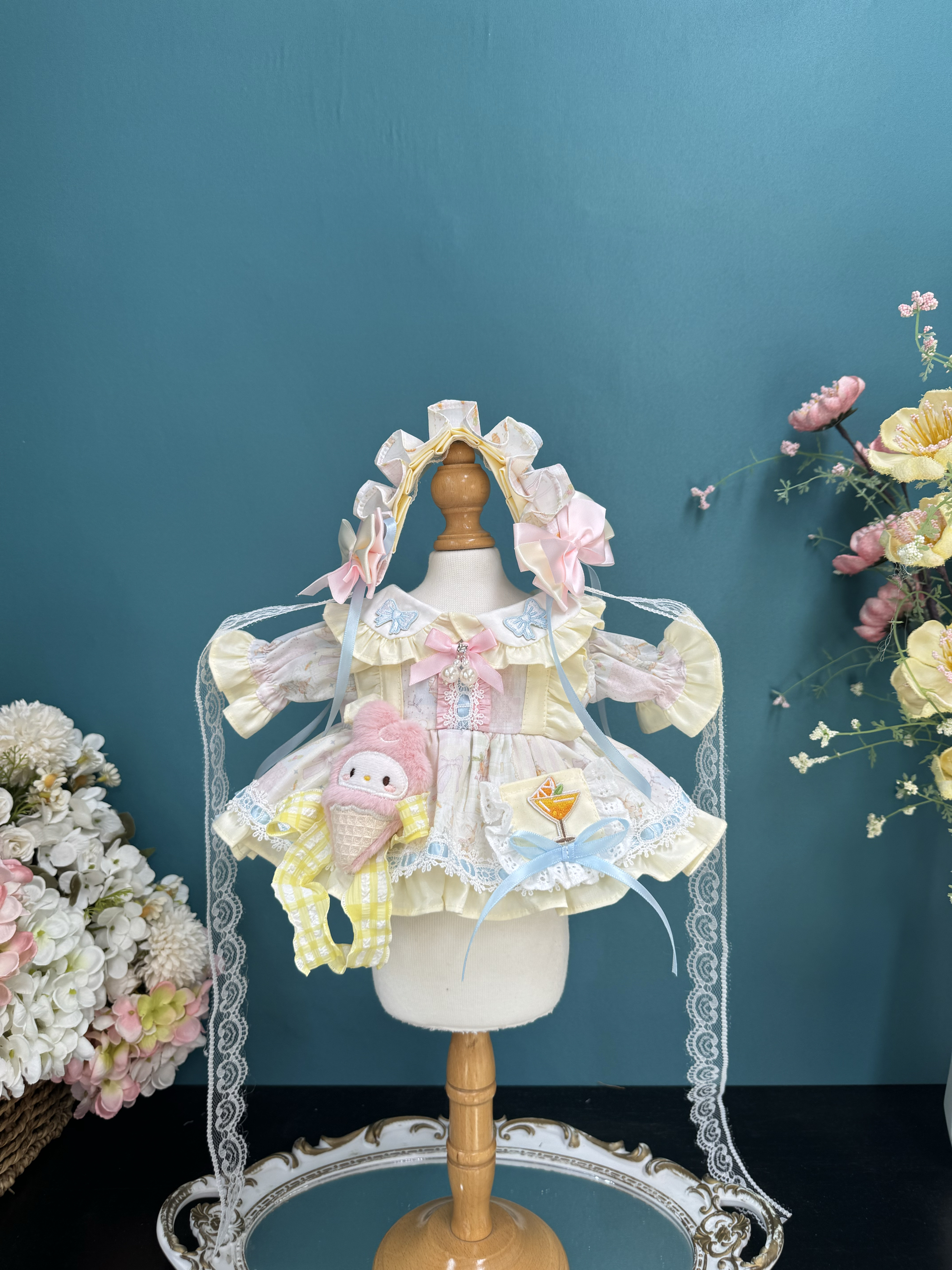 原创手工40cm棉花娃娃衣服星黛露着替公主裙琳娜贝尔莉娜熊定制裙
