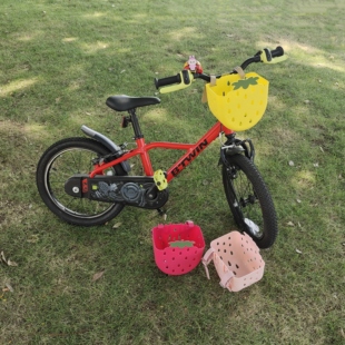 滑滑车平衡车儿童自行车前车筐车篓挂篮车篮配件可爱水果草莓造型