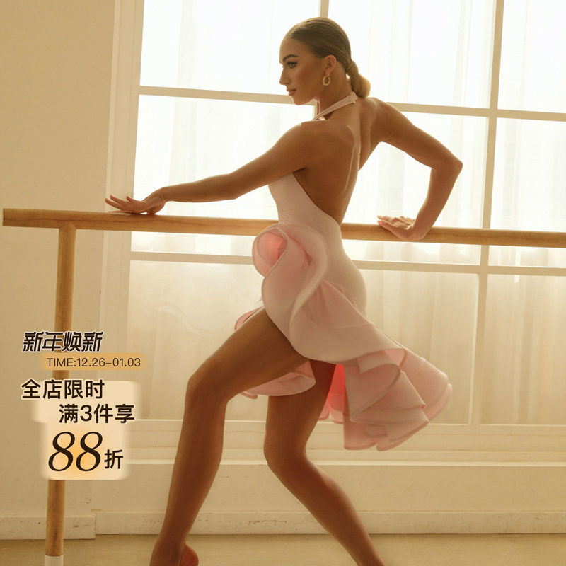 ZYM【Want to】连衣裙绝美重工拉丁舞高级练功服带内衣裤25002