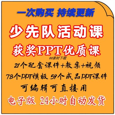 少先队活动课ppt模板礼仪知识六知六会建队日少年先锋队课件视频