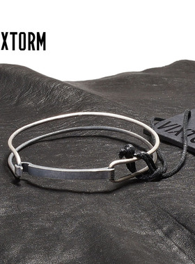 VIXTORM®正品银手镯 里恩斯做旧925银手工镯 中性暗黑先锋Reins