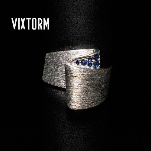VIXTORM抽象设计优雅风925银戒指