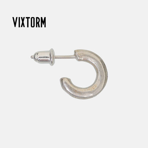 925纯银耳环 24/S原创设计师款 925银C形耳钉饰品Dou VIXTORM