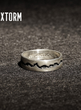 925纯银戒指 VIXTORM手工潮人指环Crack情侣送人生日个性礼物