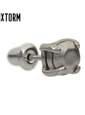 街头风银耳饰 Neer爪镶银钻男女情侣耳钉S925纯银 暗黑系VIXTORM