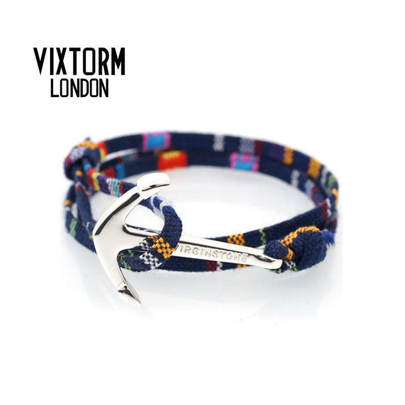 英国潮牌VIRGINSTONE手绳波西米亚银色船锚男女可情侣布手链