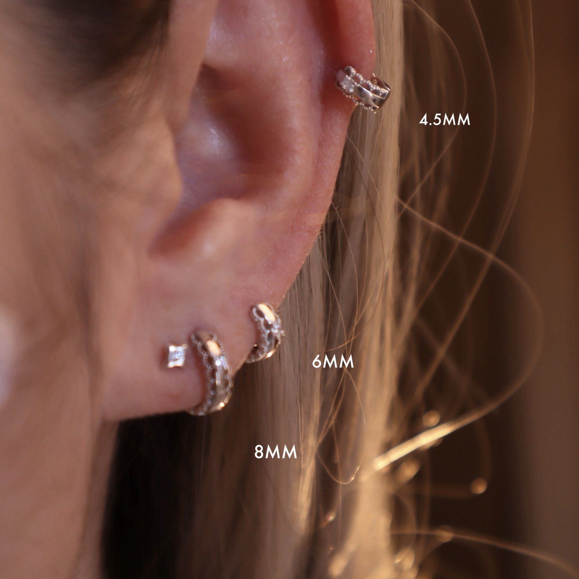 单只4.5MM 韩系蕾丝花边小耳骨耳圈纯银气质耳扣迷你耳皮钉小耳朵,饰品/流行首饰/时尚饰品新,耳环,淘宝优惠券,粉丝福利购,淘宝优惠卷