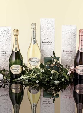 礼盒装#法国Perrier Jouet巴黎之花美丽时光白中白香槟起泡葡萄酒