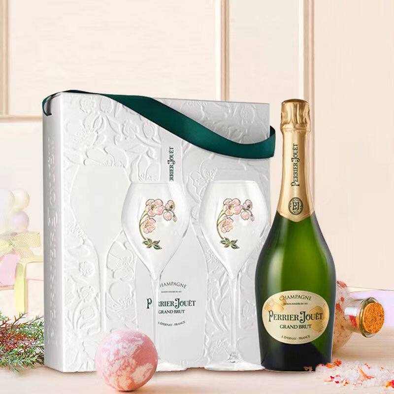 礼盒装 法国进口巴黎之花白中白rose干型起泡香槟葡萄酒750ml