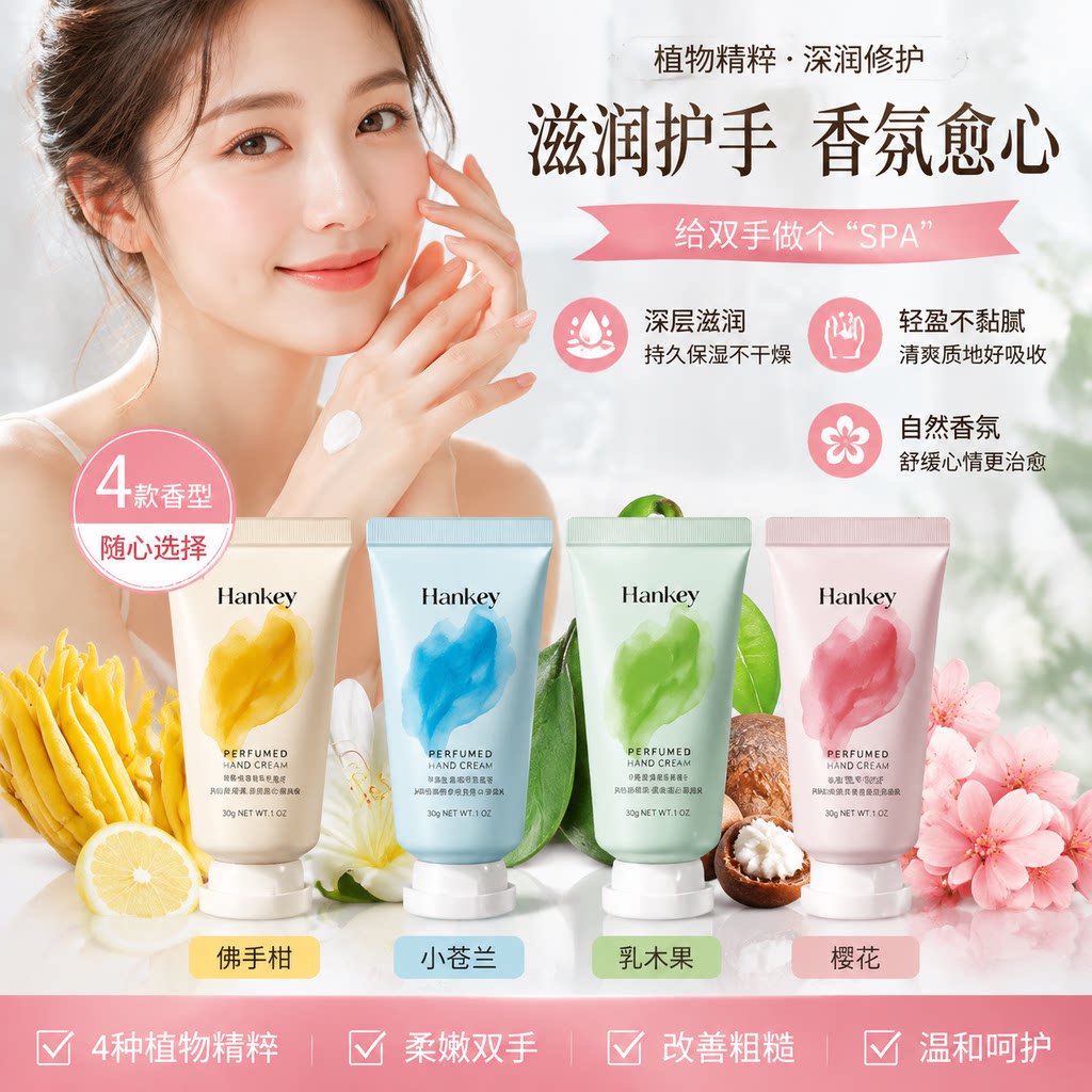 正品巨好闻！小胖墩护手霜滋润补水保湿防干裂不黏腻香氛护手霜学