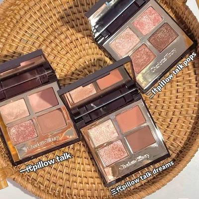 ct四色眼影小样试色枕边话pt/ee/dv/pillowtalk英国大地色带闪哑