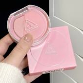 3CE 三熹玉新品 高光腮红小样二合一氛围腮红修容盘半熟白桃ROSE