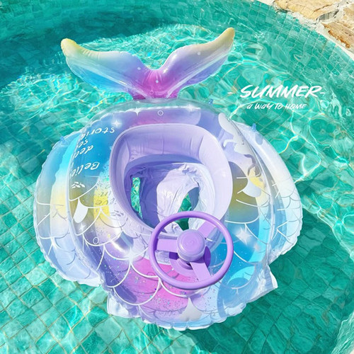 美人鱼尾游泳圈~水上拍照神器