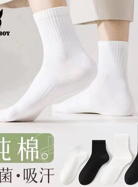 花花公子透气男女款棉袜吸汗防臭
