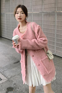 【主推】2026粉洋气宽松小香风外套2C372-8038-P155控208图片