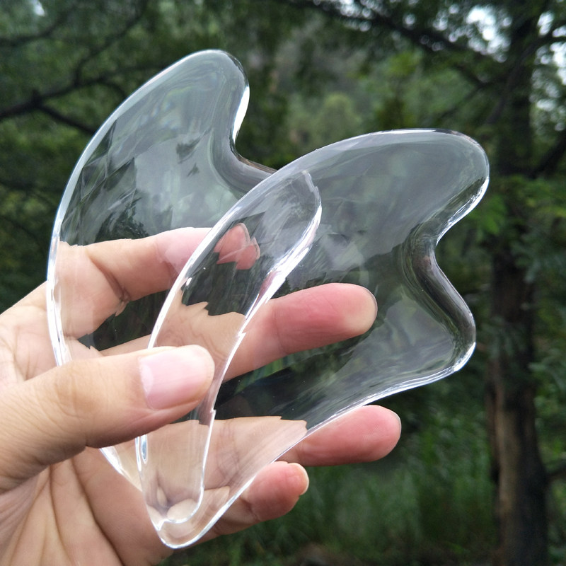 水晶板面部瘦脸排毒淋巴脸部疏通经络刮痧美容牛角全身通用颈部