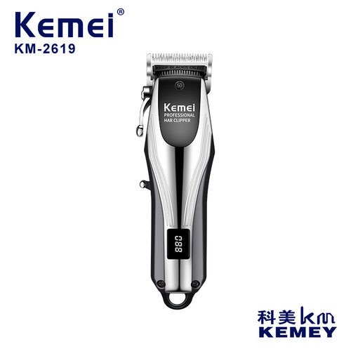 科美KEMEI大功率电动理发器KM-2619LCD液晶数显USB无刷电机电推剪