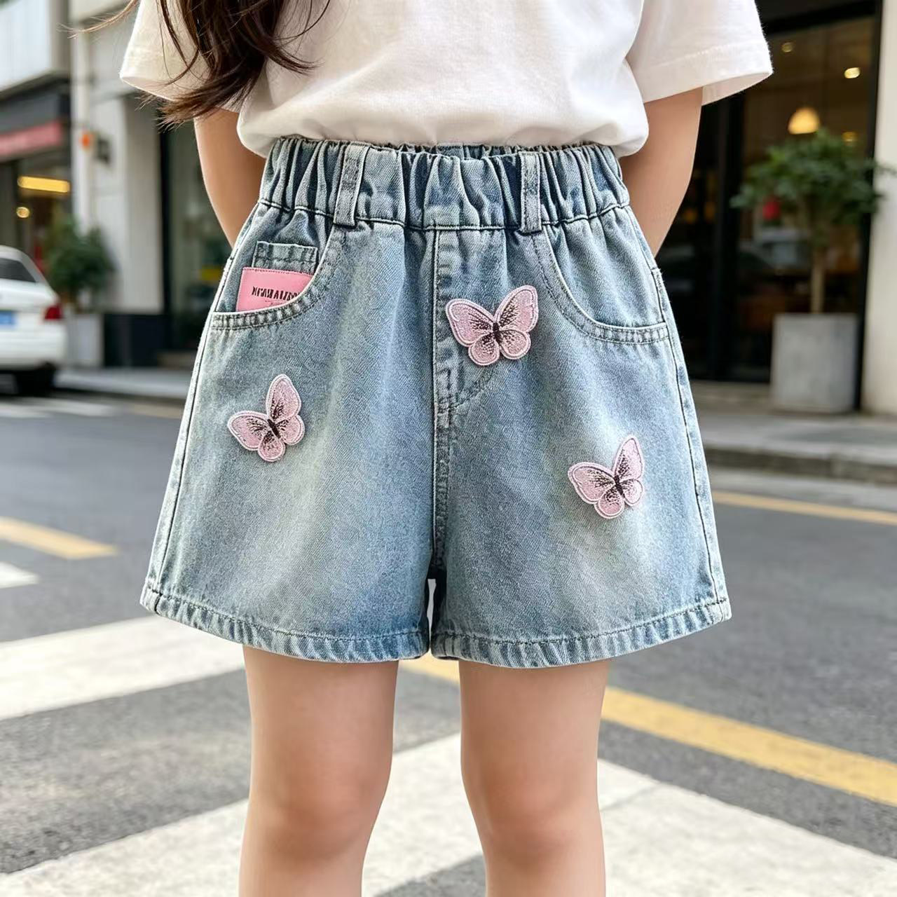 女童牛仔短裤夏季外穿潮酷女大童五分裤韩版薄款洋气女孩夏天裤子