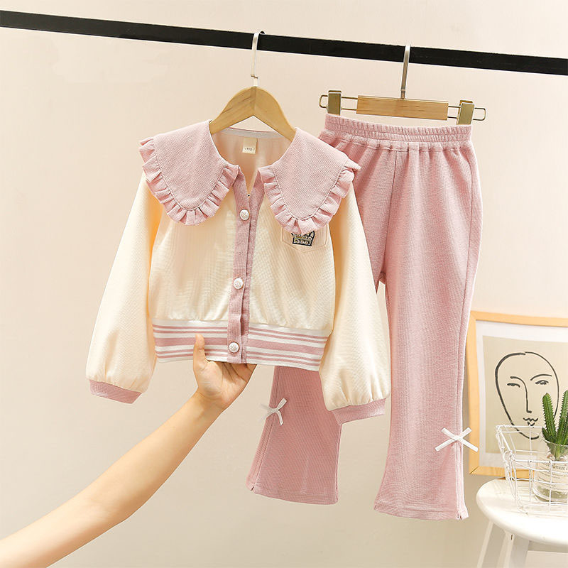 女童春秋外套裤子两件套