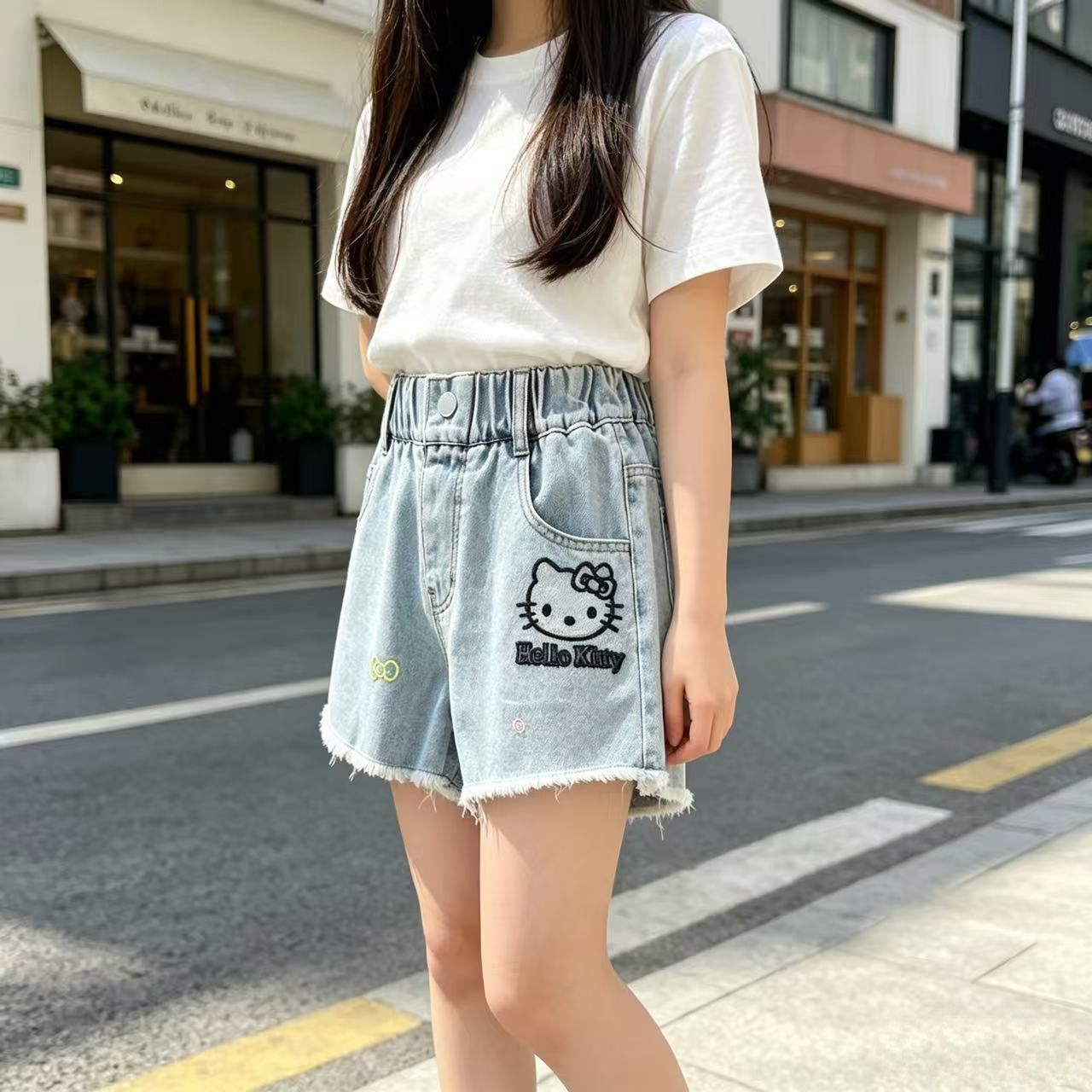 女童牛仔短裤夏季薄款可爱女宝外穿热裤韩版洋气百搭女孩夏天裤子