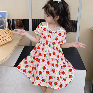 女孩连衣裙六岁洋气3碎花公主裙4女童夏装衣服6夏季2三岁幼儿裙子