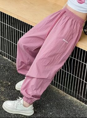 女童夏季薄款束脚防蚊裤