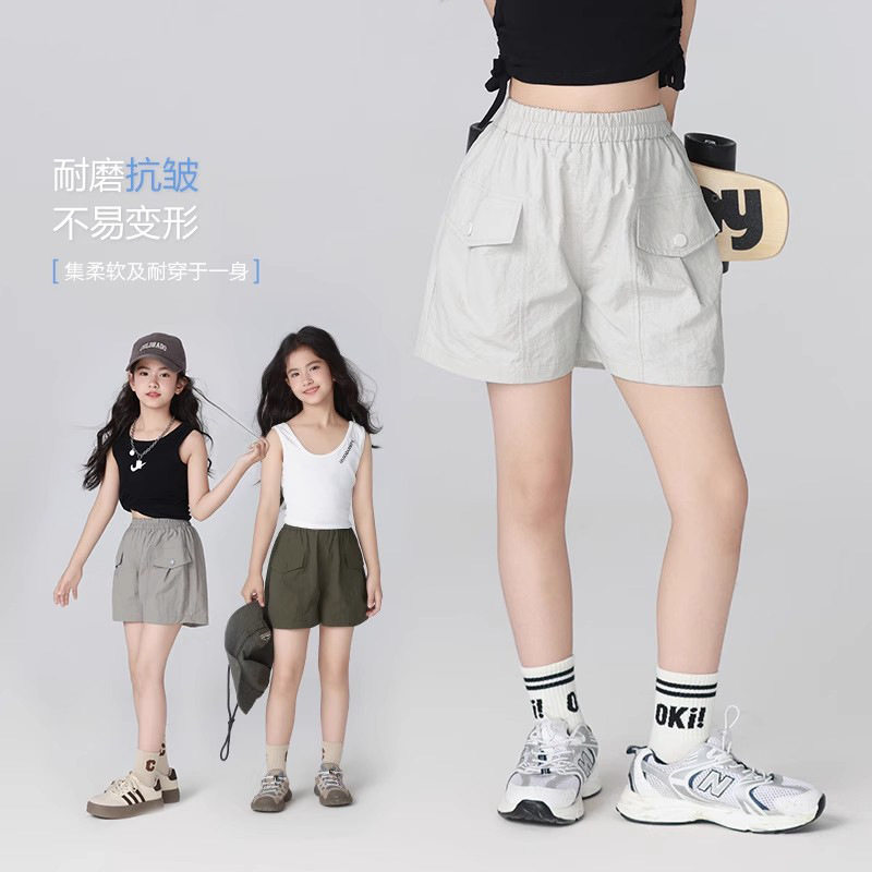 女童运动短裤夏季外穿薄款女大童速干热裤韩版百搭女孩夏天裤子