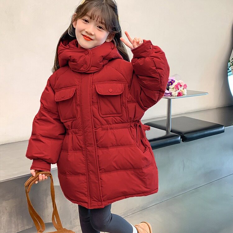 女童冬季时尚洋气加厚棉服