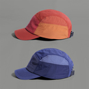 夏季 复古拼色鸭舌帽CAMP CAP五片帽速干露营帽短檐撞色棒球帽子潮