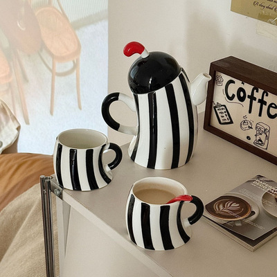 创意复古叉腰陶瓷水具套装送礼