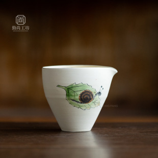 手绘陶瓷公道杯匀杯茶道茶海手工功夫茶具单个防烫分茶器家用办公