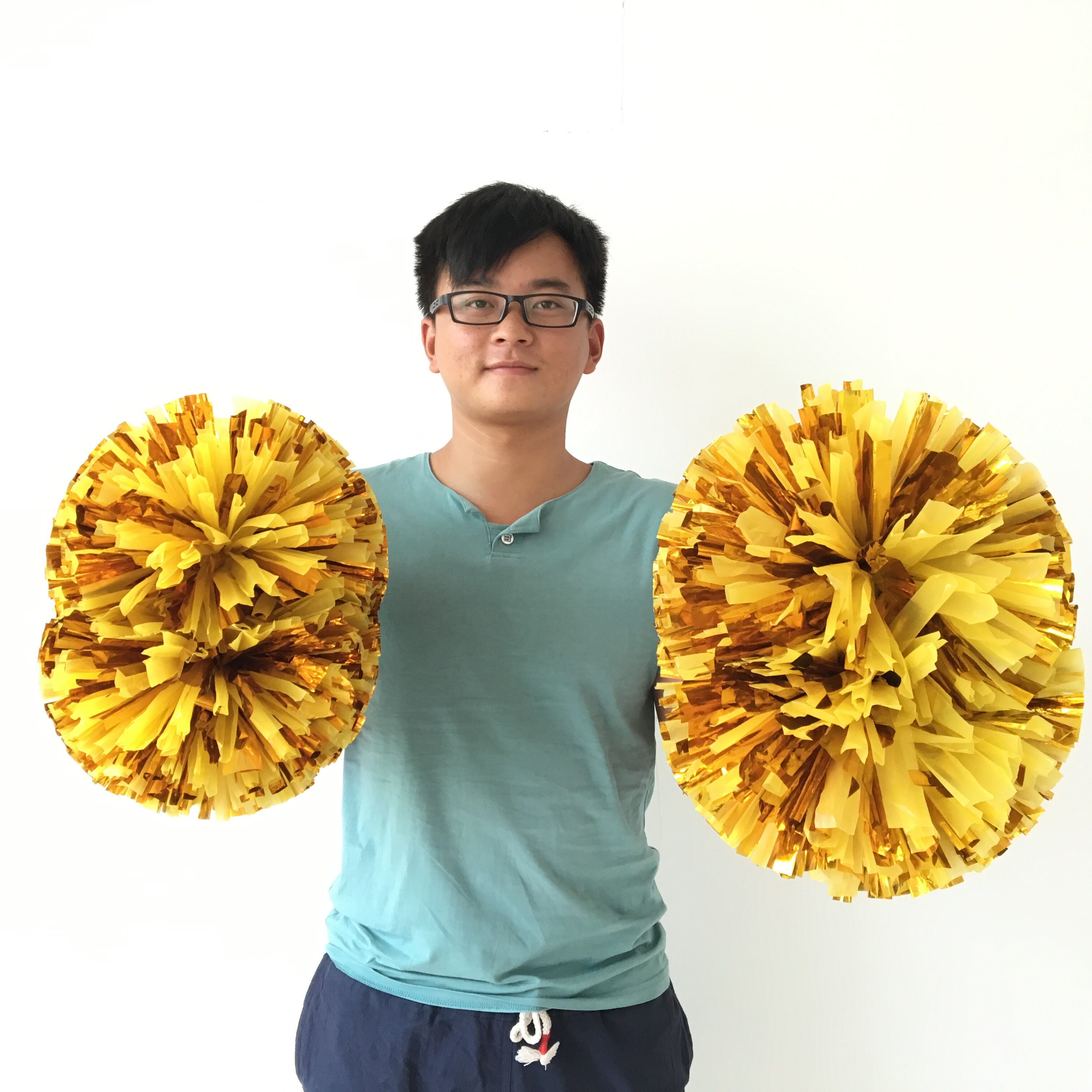 红色 大号双头 啦啦队拉拉队啦啦操花球 舞蹈用品 拉拉球助威用品