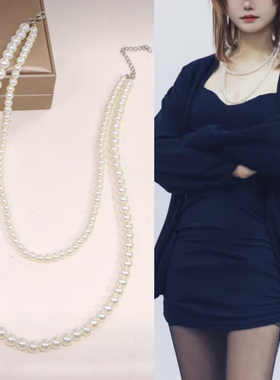 仿珍珠圆珠链女时尚项链包邮