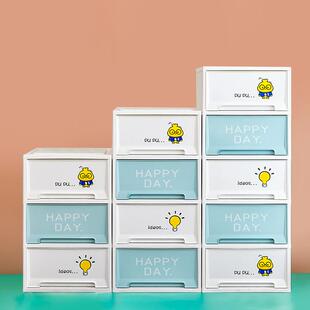 禧天龙卡通儿童收纳柜子抽屉式 加厚衣服整理柜宝宝衣柜玩具储物柜