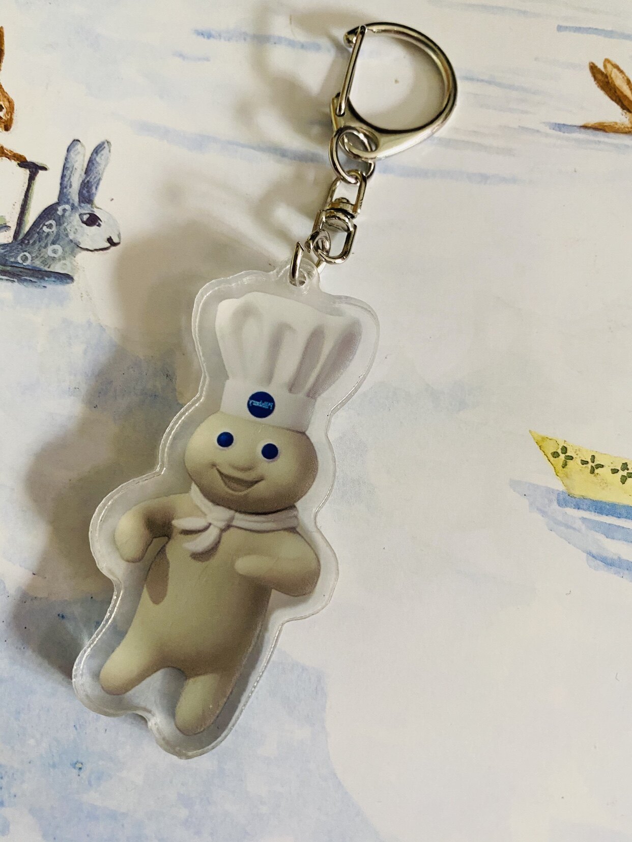 出口外贸可爱小众动漫面团宝宝可爱钥匙扣包挂件