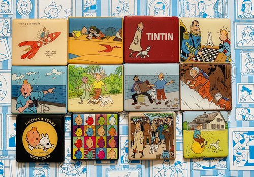出口外贸丁丁历险记超大磁性冰箱贴TinTin磁性贴吸铁石（第四组）