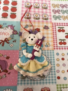 出口老货样品全新鼠鼠公主圣诞挂件绝版软陶挂件孤品