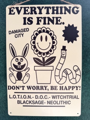 出口美式复古铁皮画冰箱贴收纳板铁板画治愈系Everything is fine