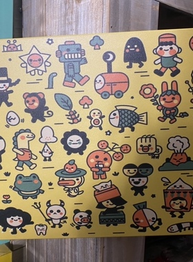 出口横向铁皮挂板铁皮画可爱挂画卡通儿童房装饰冰箱贴背景板