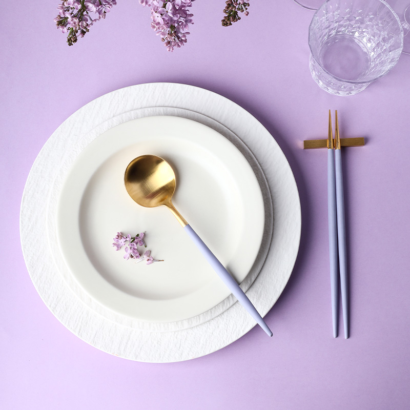 cutipol香芋紫餐具刀叉勺筷进口