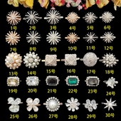 扣鞋 面装 饰鞋 拖鞋 花爪扣饰品鞋 夹趾金属水钻鞋 子配件鞋 上配饰 凉鞋