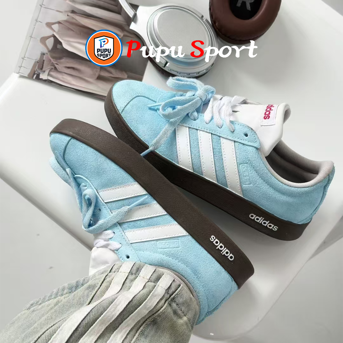 【定制球鞋】adidas neo VL Court 2.0 海盐奶盖 adidas
