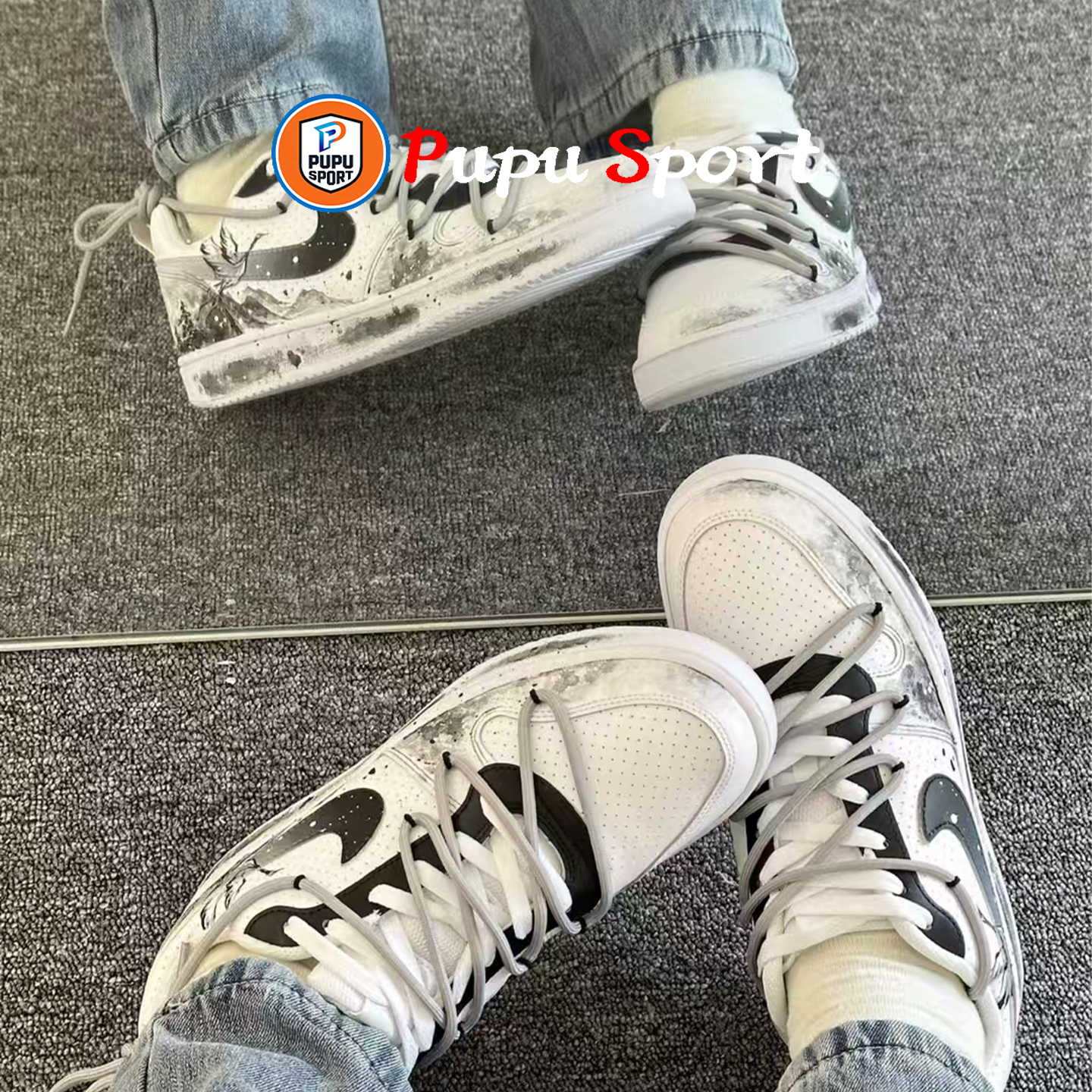 【定制球鞋】NIKE COURT BOROUGH LOW 松鹤延年 中国风,运动鞋new,板鞋,淘宝优惠券,粉丝福利购,淘宝优惠卷