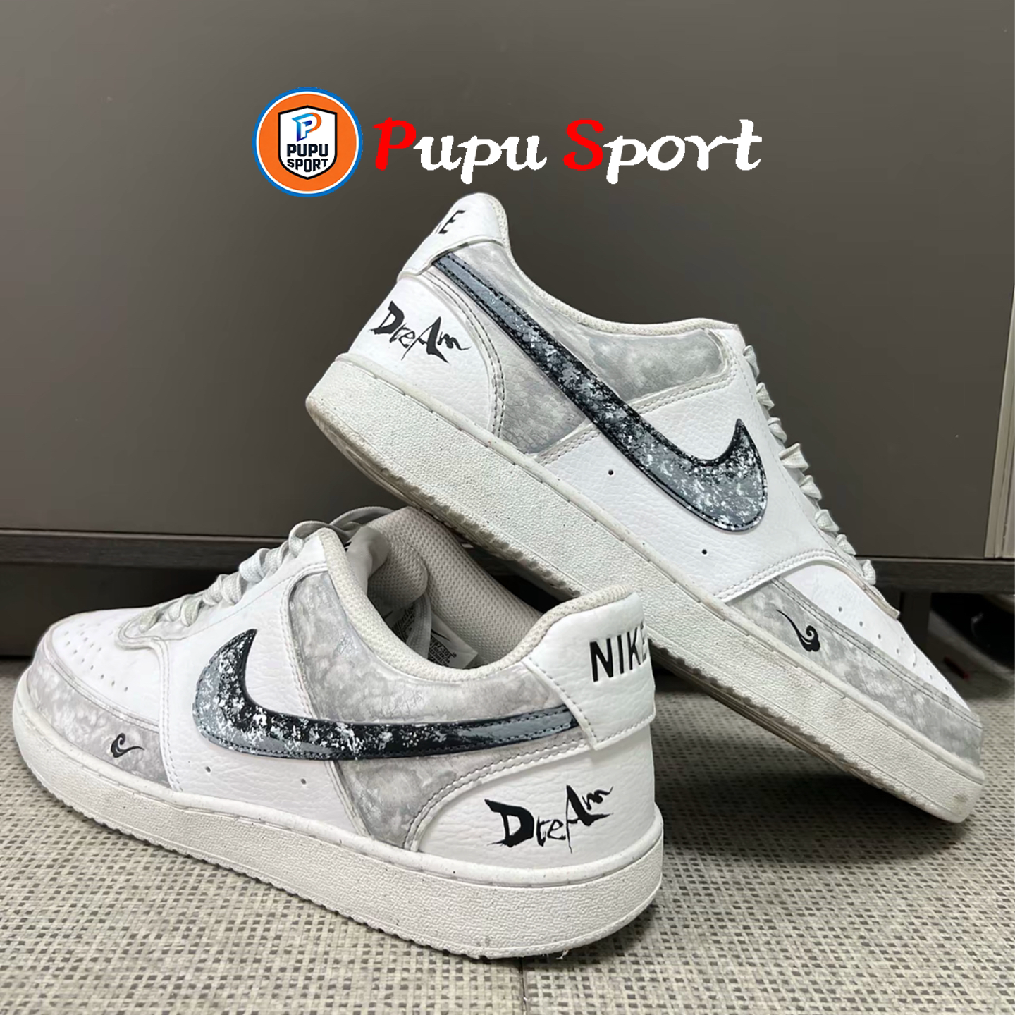 【定制球鞋】Nike Court Vision浮生若梦耐克增高防滑潮流手绘图片