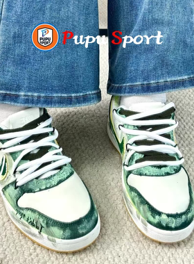 定制球鞋Nike Court Borough派对之星涂鸦做旧板鞋男女